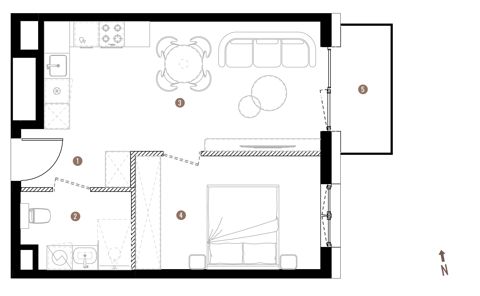 Plan 2 pok. 39m²