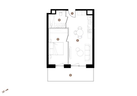 Plan 2 pok. 40m²