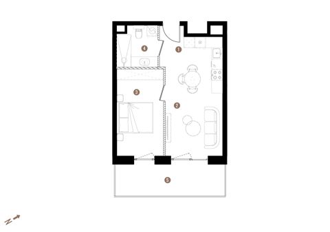 Plan 2 pok. 39m²