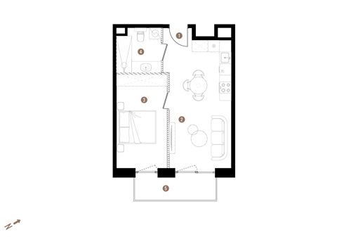 Plan 2 pok. 40m²