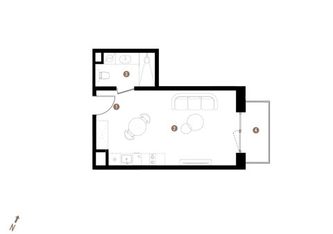 Plan 1 pok. 31m²