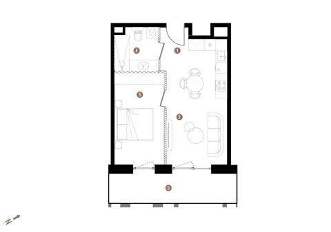 Plan 2 pok. 40m²