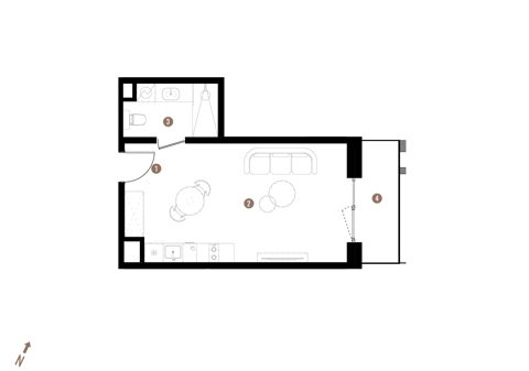 Plan 1 pok. 31m²
