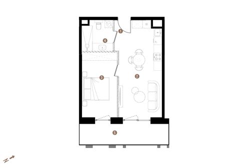Plan 2 pok. 41m²