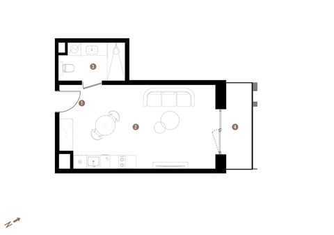 Plan 1 pok. 31m²