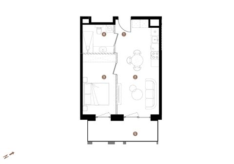 Plan 2 pok. 39m²