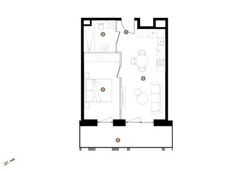 Plan 2 pok. 40m²
