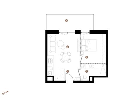 Plan 2 pok. 41m²