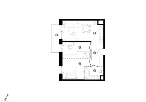 Plan 3 pok. 49m²