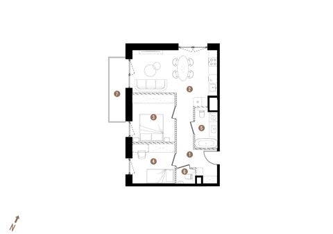 Plan 3 pok. 53m²