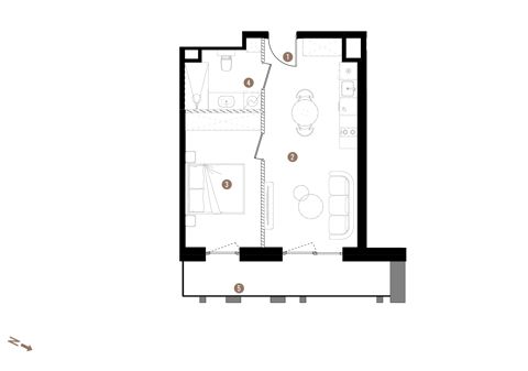 Plan 2 pok. 39m²