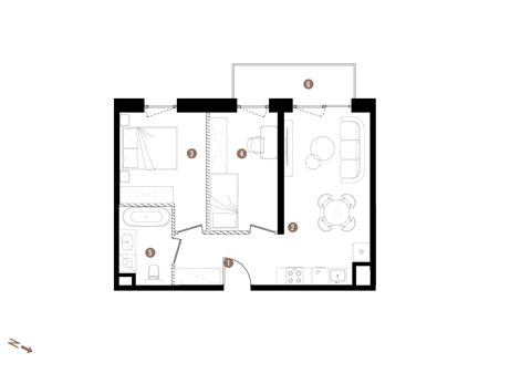 Plan 3 pok. 49m²