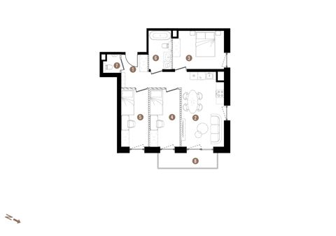 Plan 4 pok. 64m²