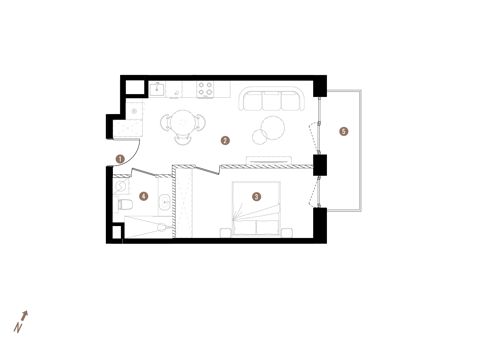 Plan 2 pok. 37m²