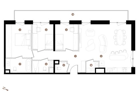 Plan 4 pok. 88m²
