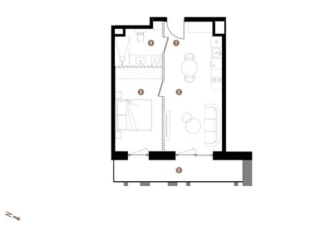 Plan 2 pok. 39m²