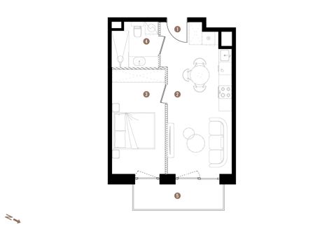 Plan 2 pok. 37m²