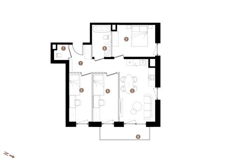 Plan 4 pok. 64m²