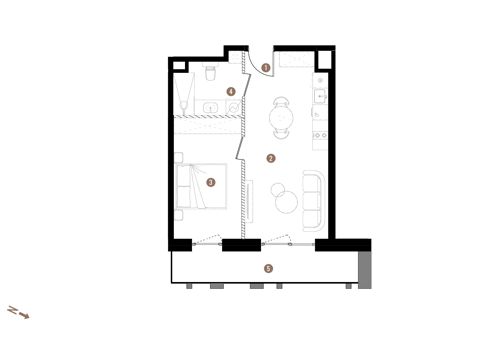 Plan 2 pok. 39m²
