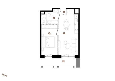 Plan 2 pok. 38m²