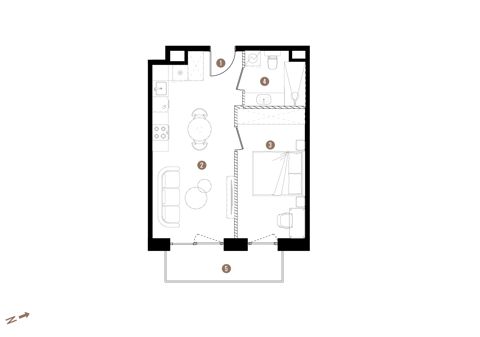 Plan 2 pok. 39m²