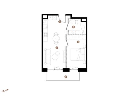 Plan 2 pok. 38m²