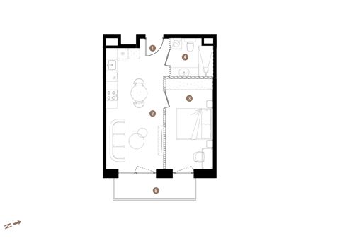 Plan 2 pok. 39m²
