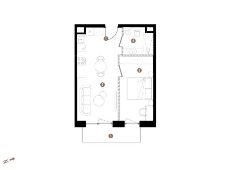 Plan 2 pok. 40m²