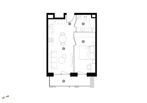Plan 2 pok. 39m²