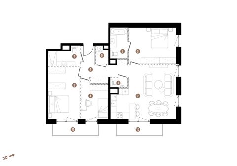 Plan 4 pok. 93m²