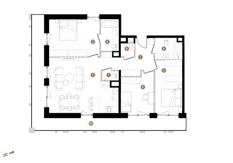 Plan 4 pok. 95m²