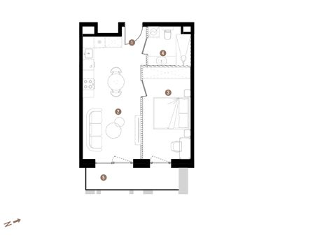 Plan 2 pok. 39m²