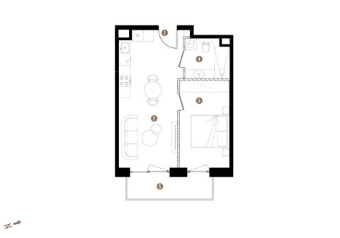 Plan 2 pok. 38m²