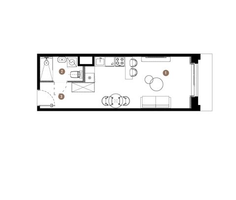 Plan 1 pok. 30m²