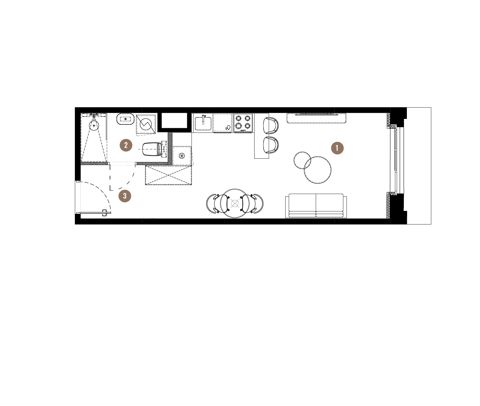 Plan 1 pok. 30m²