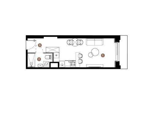 Plan 1 pok. 29m²
