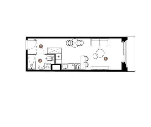Plan 1 pok. 29m²