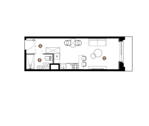 Plan 1 pok. 29m²