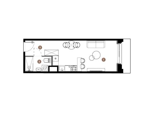 Plan 1 pok. 29m²
