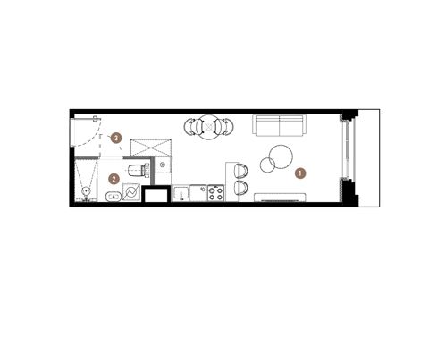 Plan 1 pok. 29m²