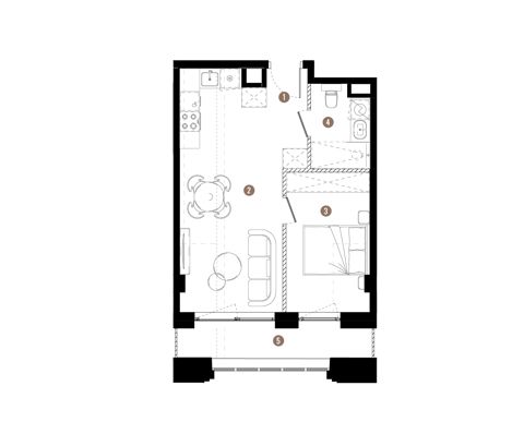 Plan 2 pok. 39m²