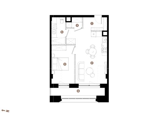 Plan 2 pok. 48m²