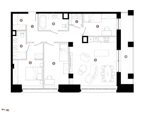 Plan 4 pok. 90m²
