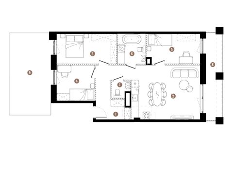 Plan 4 pok. 76m²