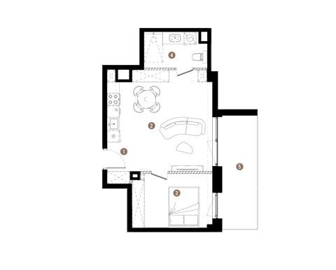 Plan 2 pok. 41m²