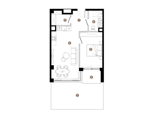 Plan 2 pok. 50m²