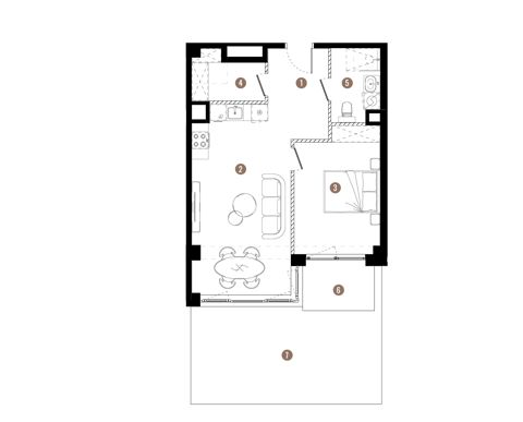 Plan 2 pok. 51m²