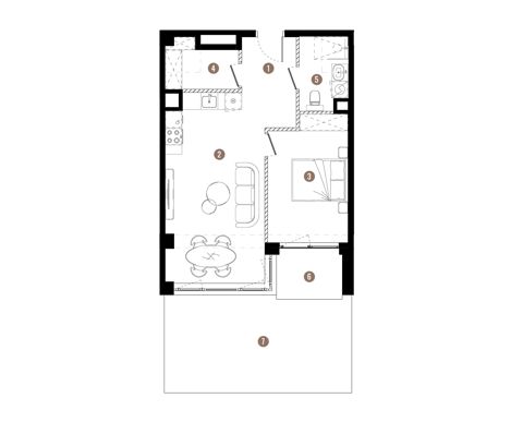 Plan 2 pok. 49m²
