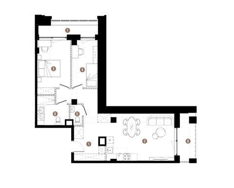 Plan 3 pok. 68m²