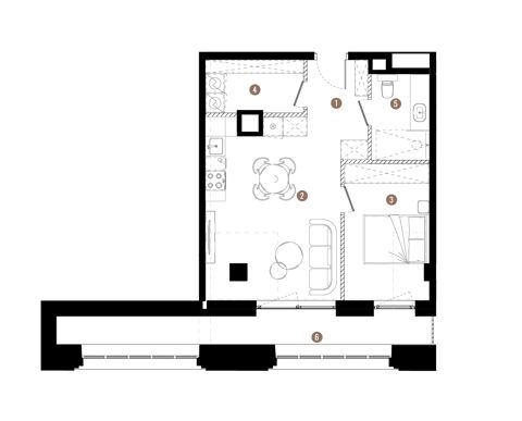 Plan 2 pok. 47m²